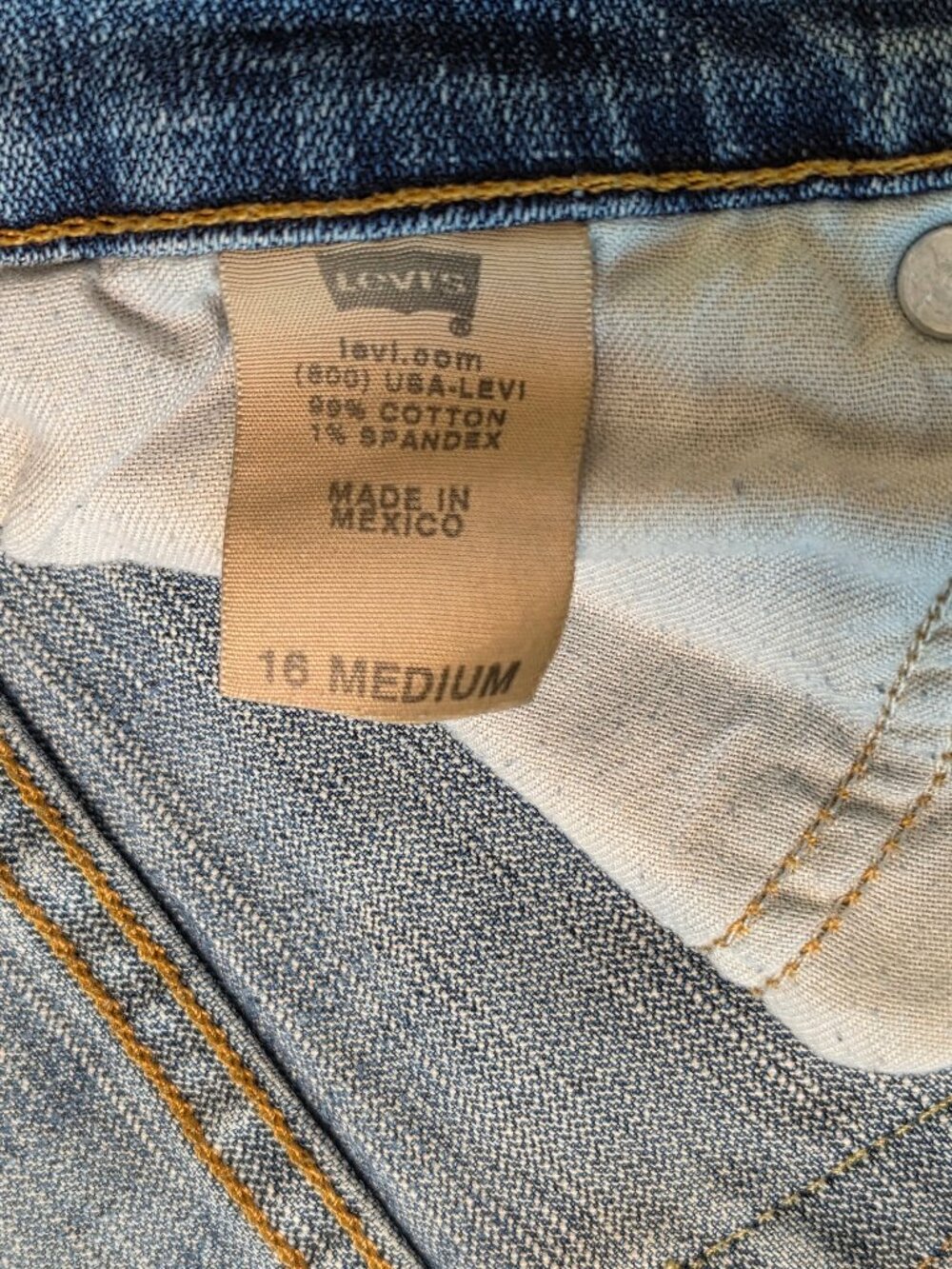 Levi's 515 Boot Cut Women's Jeans Size 16 Medium Stretch Blue Denim - Picture 3 of 7